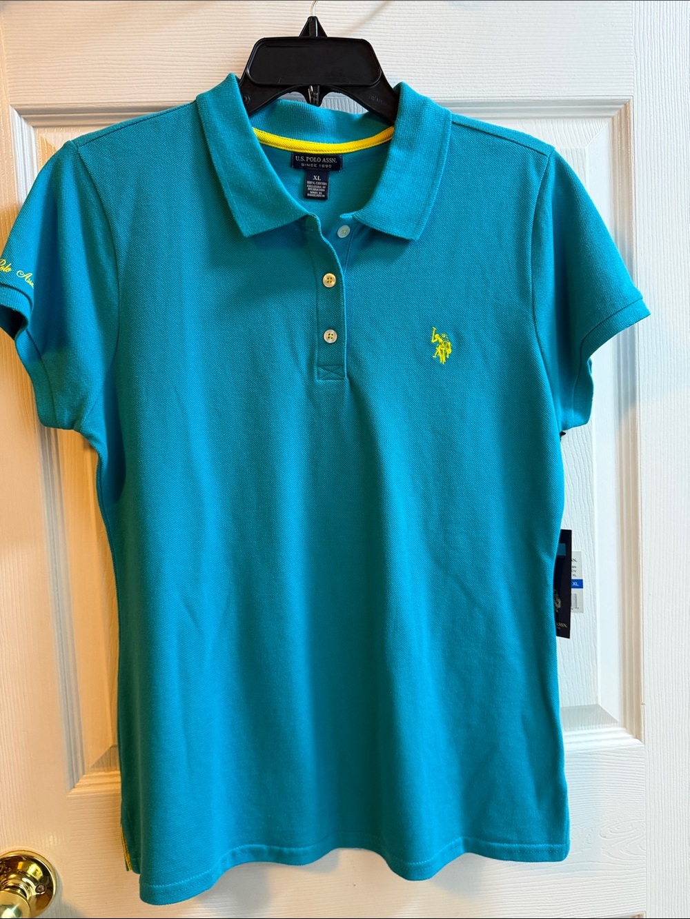 U.S. Polo Assn. Teal Girls' XL Short-Sleeve